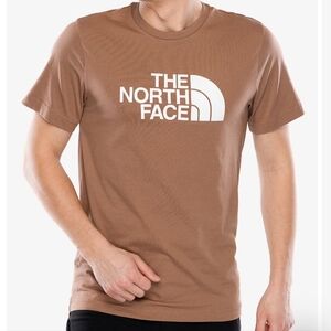The North Face Latte &White Half Dome Logo Short Sleeve Tee Size Medium